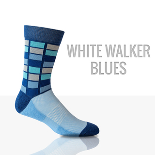 Athletic Dress Socks White Walker Blues