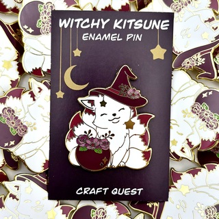 Witchy Kitsune Pin-Original