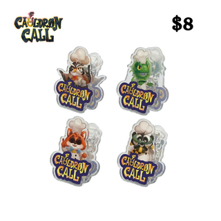 Acrylic Character Card Clip (4pcs)