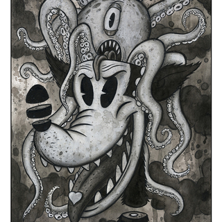 Encephaloctopoid  8.5x11 Signed Print by Frank Forte