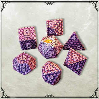 Amethyst Dragon Metal Dice Set