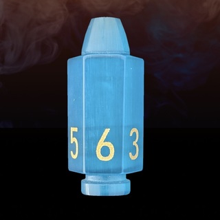 Cats Eye Aquamarine Bullet D6 Dice