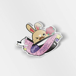 Vinyl Sticker Magic Hat Bunny