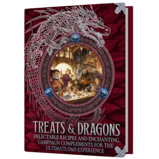 Hardcover copy of "TREATS AND DRAGONS"