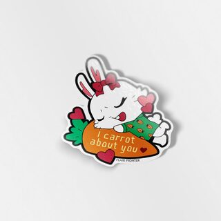 Vinyl Sticker I Carrot About You Bunny