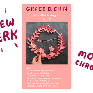 Monochrome Pink Wreath Kit & tutorial