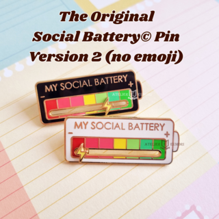 Social Battery Pin Version 2