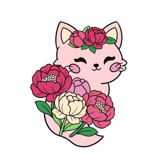 Peony Kitty Pin