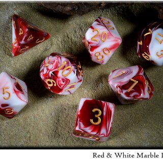 Red & White Dice Set