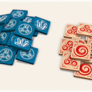 Set of Mythium and Power Wooden Tiles
