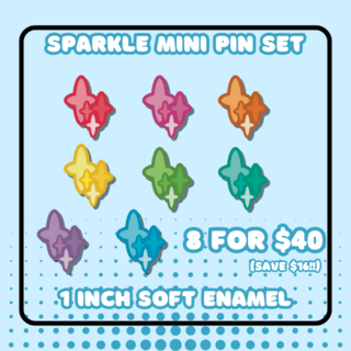~BUNDLE~ Sparkle Mini Enamel Pin x8