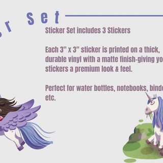 Premium Vinyl Mika and Polo Sticker Set