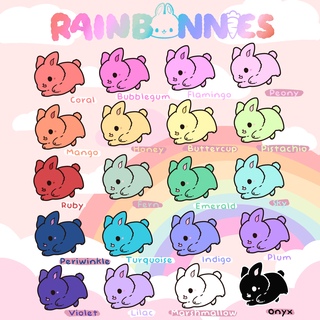 Rainbonnies Enamel Pins