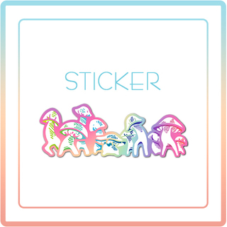 "Baby Shroomie Trail" - Holographic Sticker