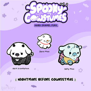 Nightmare before Cowristmas - Enamel pins Trio