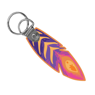 Purple Marachi Feather Keychain