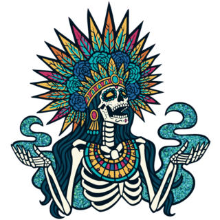 Aztec Lord of the Underworld 3" XL pin