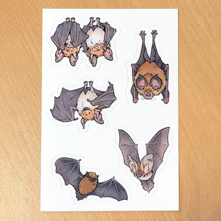 Vinyl stickersheet European bats