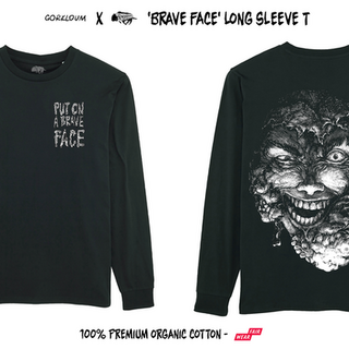 GORKLOUM x RG STUDIOS 'Brave Face' Long sleeve T-Shirt
