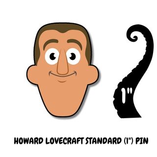 HP Lovecraft Standard (1") Enamel Pin