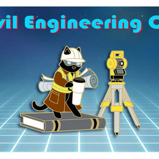 Civil Engineering Cat Pin