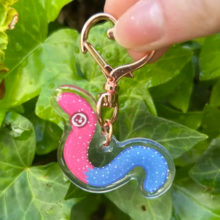 worm keychain