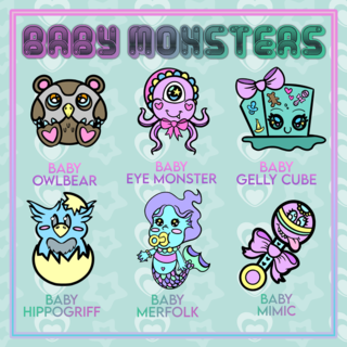 Baby Monsters Pin Set