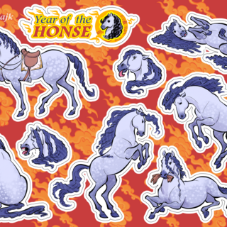 Year of the Fire Horse: Macaron Sticker Sheet