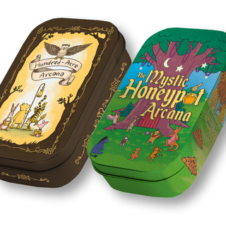 Both Winnie-the-Pooh's Hundred-Acre Arcana Mini-Decks and Tarot Clothes and Pouches