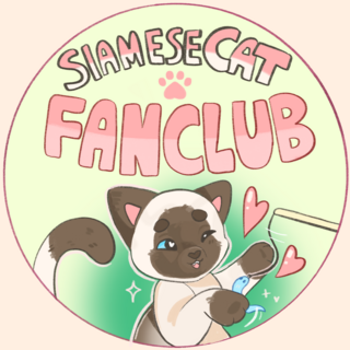 Siamese Cat Fanclub Button Pin