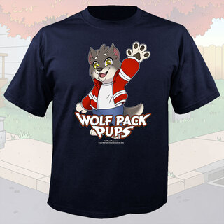 Wolf Pack Pups Night Wolf Navy T-Shirt