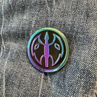 Rainbow Metal Battle-Axe Pin