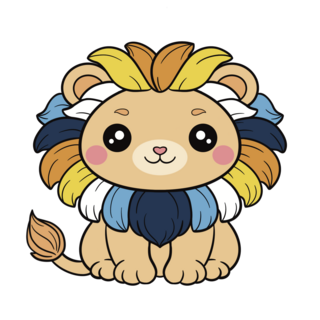 Aroace Lion Pin