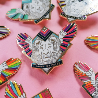 Bi Pride Lion Pin