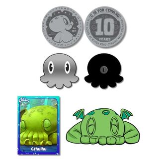 Cthulhu Lover Collector's Bundle (Coin, Pin, Metal Card & Magnet)