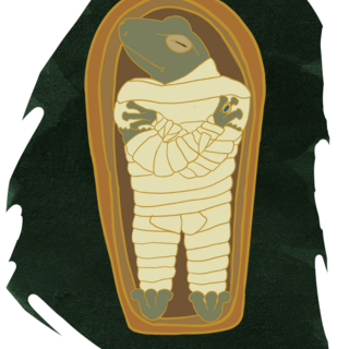 Mummy Frog Deluxe Enamel PIn