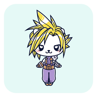 Final Fantasy Cloud Enamel Pin
