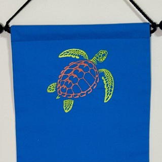 New Style Sea Turtle on Blue