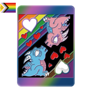 Pride Derpy Dragon Pin - PRIDE Flag