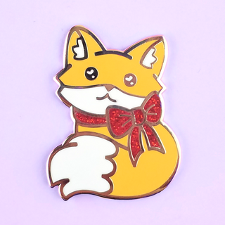 Tea Time Fox Pin