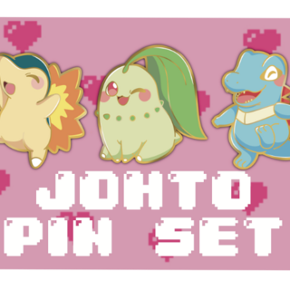 Johto Starters Pin Set (3pc)