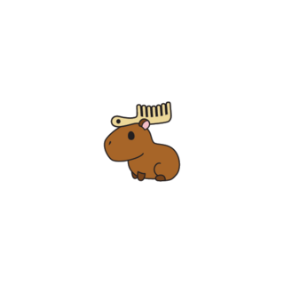 Moose Capybara Pin