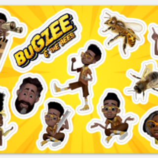 Bugzee and the Bees Character Sticker Sheet