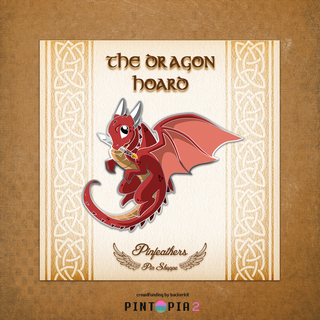 Ruby Sword Dragon Enamel Pin