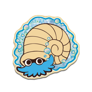 Ammonite wooden pin