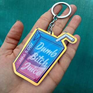 Dumb Bitch Juice Iridescent Charm