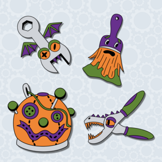 Monster Tool Mini Pin Set