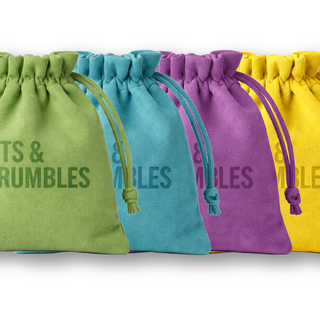 Set of 4 Suede Token Bags