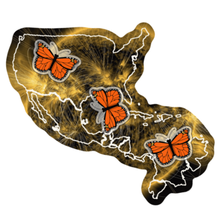 Solar Monarch Butterfly Sticker