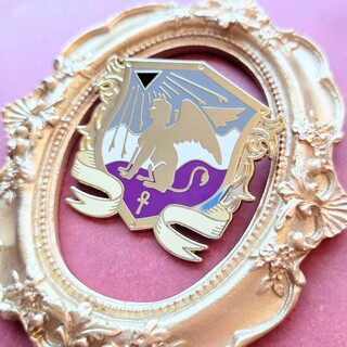 Past Heraldry Demisexual Sphinx Pin